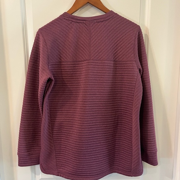 L.L. Bean Plum Ribbed Pullover - Picture 6 of 9